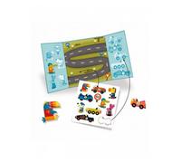 Stickers repositionnables - DJECO - Les voitures - Multicolore - Noir - Enfant - Mixte