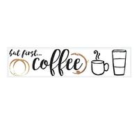 Stickers Repositionnables Message But First Coffee