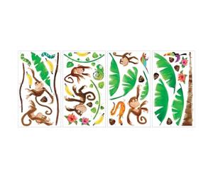 Stickers Repositionnables, Petits Singes dans la Jungle