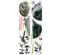 Stickers Repositionnables Star Wars Vaisseaux Spaciaux Classiques, 5.08 cm. 5.842 cm by 36.576 cm. 36.83 cm