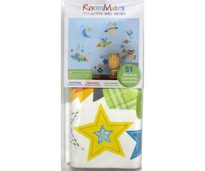 Stickers - ROOMMATES - Lot de 51 - Repositionnables - Multicouleur - Vinyle - Enfant