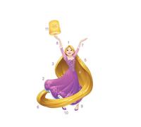 Stickers - ROOMMATES - Raiponce - Repositionnables - 140x73cm - Violet