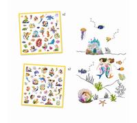 Pack de 160 autocollants de sirènes en papier pour enfants