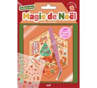 Stickers story - Noël magique - 8 adorables scènes à compléter - 600 stickers et une pince inclus - Marion Blanc - Merci Les Livres - Livre-jeu