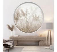 Stickers Trompe l'oeil Arche ronde - Lumaléa - Forêt tropicale - Diamètre 130 cm