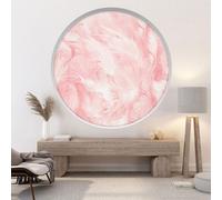 Stickers Trompe l'oeil Arche ronde - Lumaléa - Plumes - Diamètre 130 cm