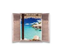 Stickers trompe l'oeil - Vue sur mer