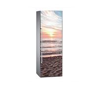 Stickers Vinyle Adhésif frigo réfrigérateur Motifs Coucher de Soleil à la Plage Plusieurs dimensions | Autocollant résistant et économique | Stickers muraux décoratifs 185 x 60 cm