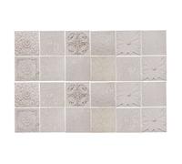Stickers X AUTOHAUX Sticker pour carrelage Autocollant mural en PVC pour Carrelage 10 x 10 cm Kaki 24Pcs