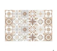Stickers X Sticker de carrelage Autocollant mural en PVC pour Carrelage 15 x 15 cm Gris Marron 24Pcs