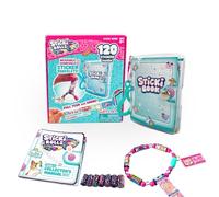 STICKI ROLLS Sky Castle Sticki Book, bracelet autocollant portable et partageable, 120 mini autocollants, bracelet et livre Sticki Book, couleurs et styles assortis, l'emballage peut varier