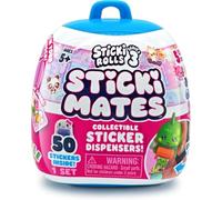 Sticki Rolls® Sticki Mates™ - Distributeur d'autocollants à Collectionner avec 50 Autocollants et Clip pour Sac à Dos