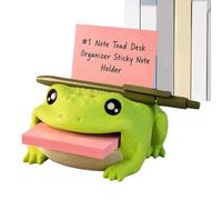 Sticky Note Holder - Cute Frog Shaped, Desktop Notepad Organizer, Design | Cute Frog Sticky Note Holder - Desktop Organizer for Notepad Storage | Playful Shaped Accessory with Compact Design and Easy