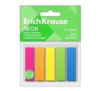 Sticky Tabs for Books Lot de 125 marqueurs de page en plastique fluo 12 mm - Inscriptibles et amovibles - Bandes adhésives durables - Assortiment de couleurs