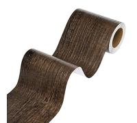 Stickyart Bordure de Papier Peint Bois Brun Foncé Frise Murale Autocollante 7.6cmX500cm Frise Murale Adhesive Bordure Effet Bois Imperméable Rouleau Pvc Adhésif Autocollant Pour Meuble Tables