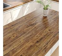 Stickyart Papier Adhesif Pour Meuble Bois Marron Foncé Imperméable 30cmX400cm Rouleau Adhesif Pour Meuble Cuisine Revêtement Plan de Travail Adhésif Épais Papier Peint Armoire Stickers Porte Placard