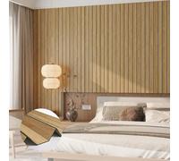 Stickyart Rouleau Papier Peint Adhesif Mural Epais 2.1mm Decoration Murale Bois Effet 90cmX400cm Deco Murale 3D Salon Panneaux Muraux PVC Imitation Bois Revetement Mural Chambre Bureau Salle à Manger