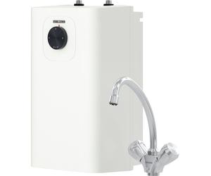 STIEBEL ELTRON Nouvelle génération de petit chauffe-eau sans pression UFP 5 Trend y compris batterie de régulation de température TWS-W avec fiche, fonction thermostop, chauffe-eau sous évier 5 litres
