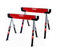STIER 2 x Tréteau repliable/chevalet de sciage STIER réglable en hauteur, 590 kg Quantité:1