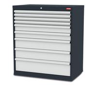 STIER Armoire à tiroirs STIER, avec 9 tiroirs, lxPxH 900x575x1 020 mm Quantité:1