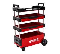 STIER Armoire roulante repliable STIER, capacité de charge de 80 kg, LxlxH 700x380x535/900 mm Quantité:1