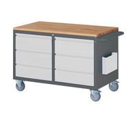 STIER Armoire roulante STIER avec 6 tiroirs, lxPxH 1 145x650x795 mm Quantité:1