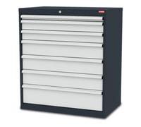 STIER Armoire STIER avec 7 tiroirs, lxPxH 900x575x1 020 mm, avec kit de compartimentage Quantité:1