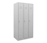 STIER Armoire-vestiaire STIER, 3 compartiments, 1 800x870x500 mm, gris clair Quantité:1