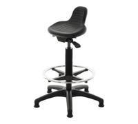 STIER Assis-debout STIER avec patins et repose-pieds, hauteur d'assise 640-890 mm, assise en PU, avec poignée Quantité:1
