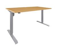 STIER Bureau à réglage en hauteur électrique STIER 501-33 160x80 cm, hêtre mél., 68-118 cm Quantité:1