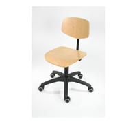 STIER Chaise de travail à roulettes STIER, hauteur d'assise 450-640 mm, hêtre naturel Quantité:1