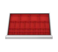STIER Compartimentage de tiroir STIER, bacs pour petites pièces, BLH 100 mm, dimensions intérieures 600x450 mm, 4 KTK 150x150 mm Quantité:1