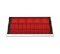 STIER Compartimentage de tiroir STIER, bacs pour petites pièces, BLH 100 mm, dimensions intérieures 800x450 mm, 5 KTK 150x150 mm Quantité:1