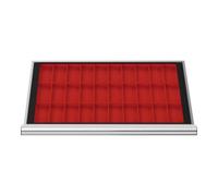 STIER Compartimentage de tiroir STIER, bacs pour petites pièces, BLH 100 mm, dimensions intérieures 800x450 mm, 30 KTK 75x150 mm Quantité:1