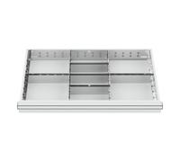 STIER Compartimentage de tiroir STIER, séparations en métal, BLH 150/175 mm, dimensions intérieures 800x450 mm, 8 casiers Quantité:1