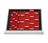 STIER Compartimentage de tiroirs STIER, plaques de cuvettes, BLH 50 mm, dimensions intérieures 500x450 mm, 3 plaques de 4 cuvettes Quantité:1