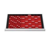 STIER Compartimentage de tiroirs STIER, plaques de cuvettes, BLH 50 mm, dimensions intérieures 800x450 mm, 9 plaques de 2 cuvettes Quantité:1