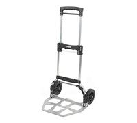 STIER Diable Repliable capacité de Charge 120 kg, Aluminium, 6.2 kg, réglage en Hauteur, Chariot de Transport