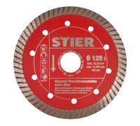 STIER Disque de tronçonnage pour carrelages STIER Diamant extra mince Ø 125 mm, alésage 22,23 mm, spécialement adapté aux carreaux en grès Quantité:1