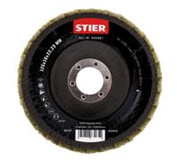 STIER Disques abrasifs à lamelles en nylon STIER 125 x 18 x 22,23 mm, grain grossier, 5 pièces Quantité:5