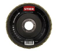 STIER Disques abrasifs à lamelles en nylon STIER 125 x 18 x 22,23 mm, grain moyen Quantité:5