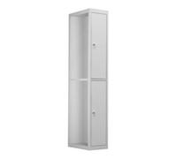 STIER Élément complémentaire pour Armoire-vestiaire STIER, 2 casiers, 1 800x300x500 mm, gris clair Quantité:1