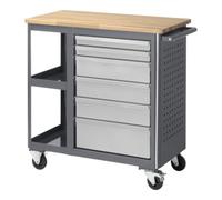 STIER Etabli mobile STIER avec 6 tiroirs et 2 tablettes, lxPxH 960x450x950 mm Quantité:1