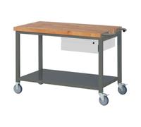 STIER Etabli mobile STIER Premium avec 1 tiroir et plateau de rangement, lxPxH 1 250x700x880 mm Quantité:1