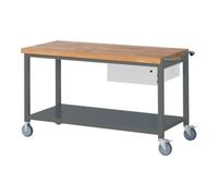 STIER Etabli mobile STIER Premium avec 1 tiroir et plateau de rangement, lxPxH 1 500x700x880 mm Quantité:1