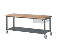 STIER Etabli mobile STIER Premium avec 1 tiroir et plateau de rangement, lxPxH 2 000x700x880 mm Quantité:1