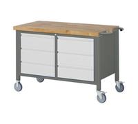 STIER Etabli mobile STIER Premium avec 6 tiroirs, lxPxH 1 250x700x880 mm Quantité:1