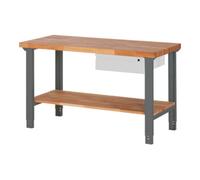 STIER Etabli réglable en hauteur STIER Premium avec 1 tiroir et plateau de rangement, lxPxH 1 500x700x790-1 140 mm Quantité:1