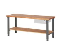 STIER Etabli réglable en hauteur STIER Premium avec 1 tiroir et plateau de rangement, lxPxH 2 000x700x790-1 140 mm Quantité:1
