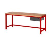 STIER Etabli réglable en hauteur STIER Premium avec 1 tiroir, lxPxH 2 000x700x840-1 040 mm, RAL 3000 / anthracite métallisé Quantité:1